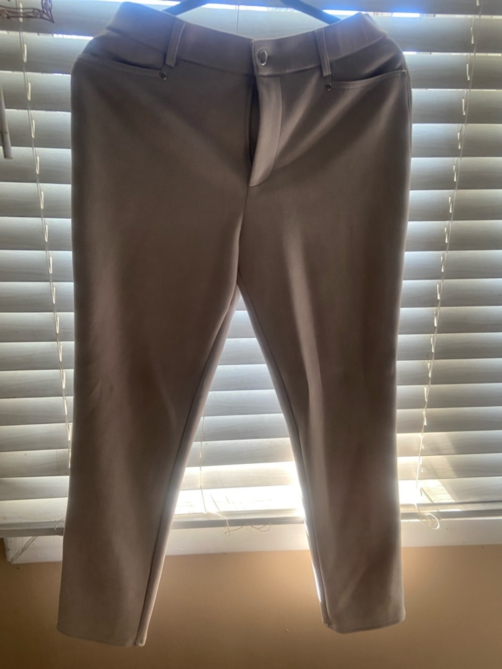 Marla Wynn tailored pant faux suede